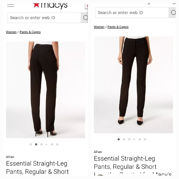 Alfani Essencial  Streight Leg dress pants careerwear 10 NWT - Picture 11 of 14